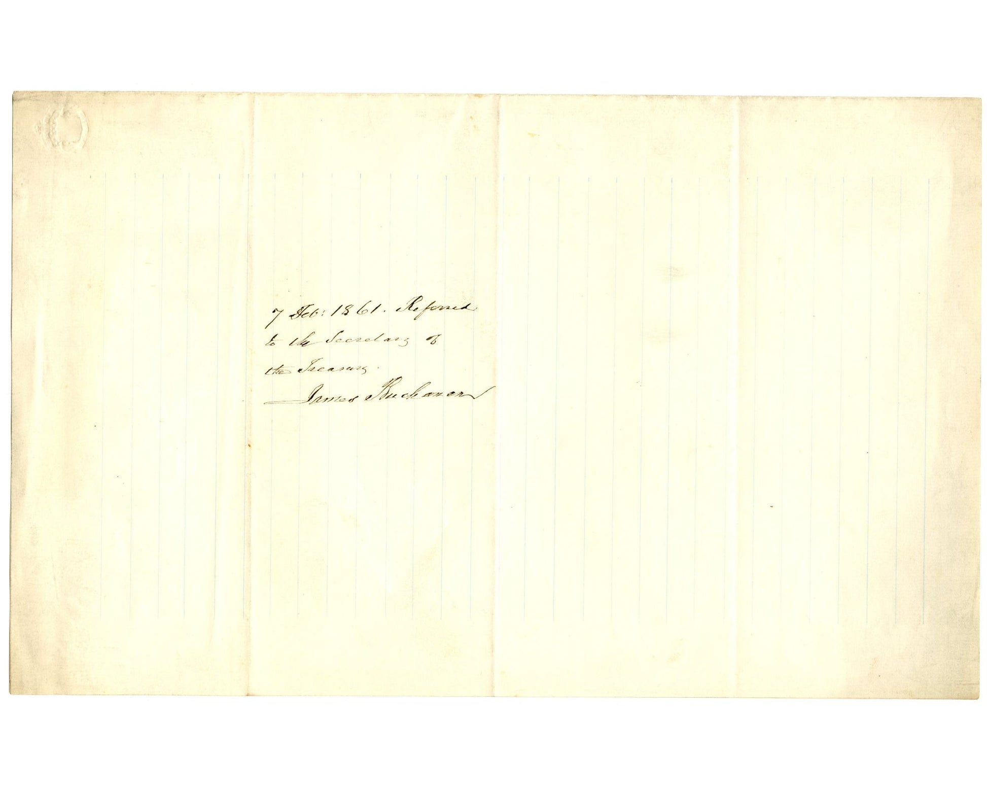 Folded paper with handwritten text on a white background
