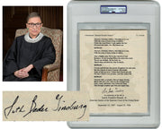 Historic Justice Ruth Bader Ginsburg Signed Lewis Powell Memorial Program PSA
