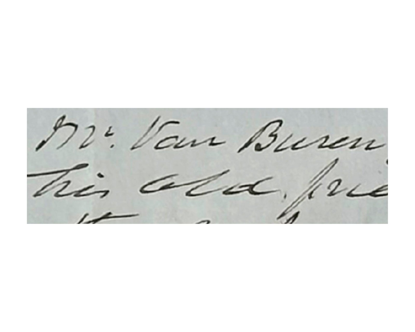 President Martin Van Buren Signed Handwritten Letter on Speaker of House! PSA