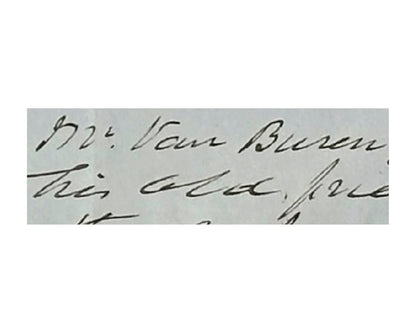 President Martin Van Buren Signed Handwritten Letter on Speaker of House! PSA