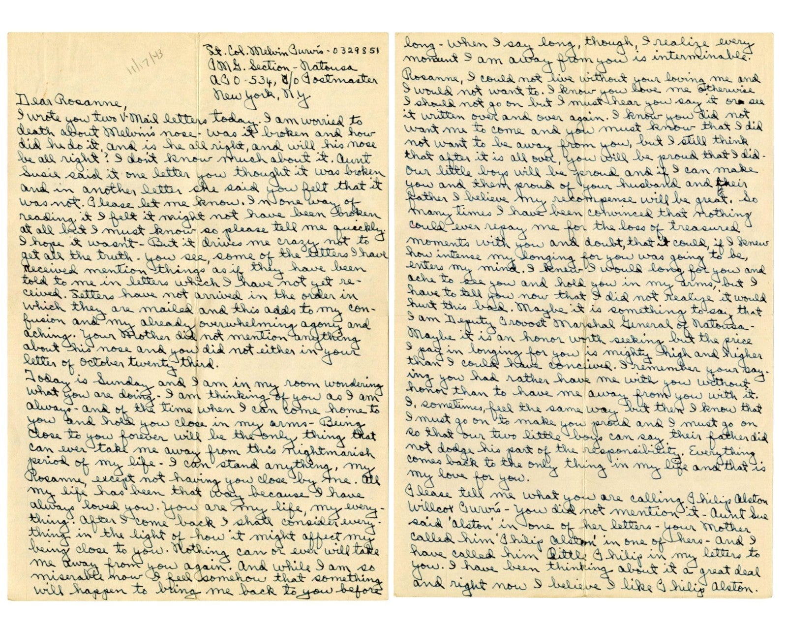 Melvin Purvis Twice Signed 4 Pg. Letter PSA Auto - He Captured John Dillinger!