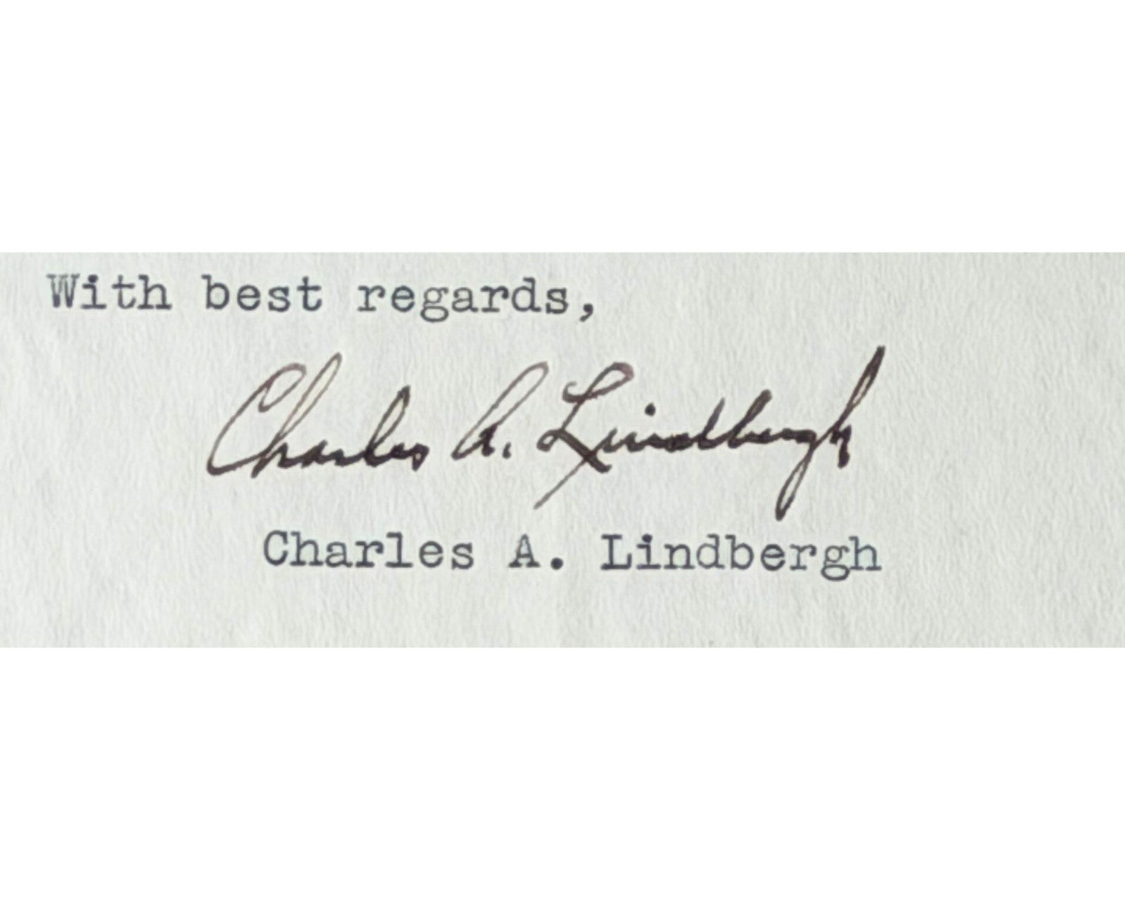 Aviator Charles Lindbergh Signed Letter w/ Bold Signature! PSA Auto