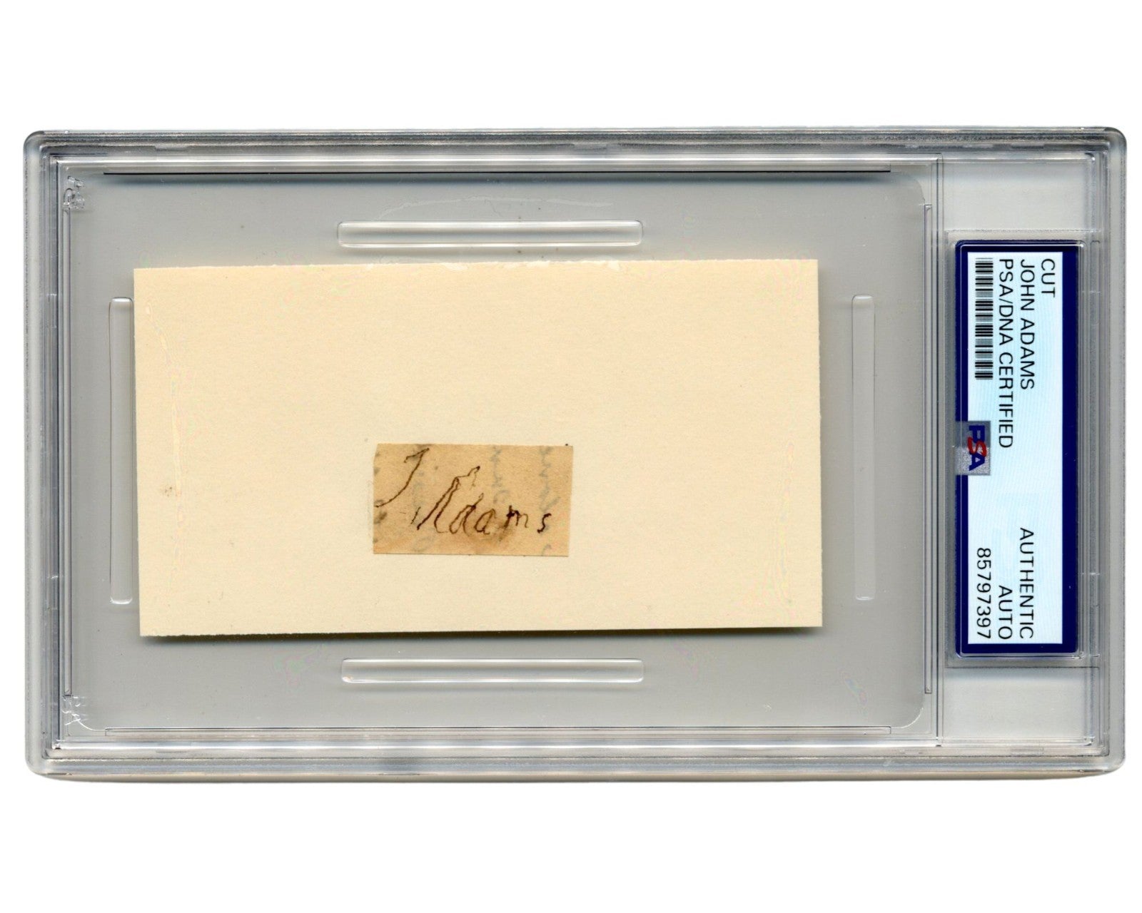 President John Adams Later Life Signature PSA Auto