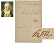 Washington Gen HENRY KNOX Signed Letter Orders Military Hat for Artillerists PSA
