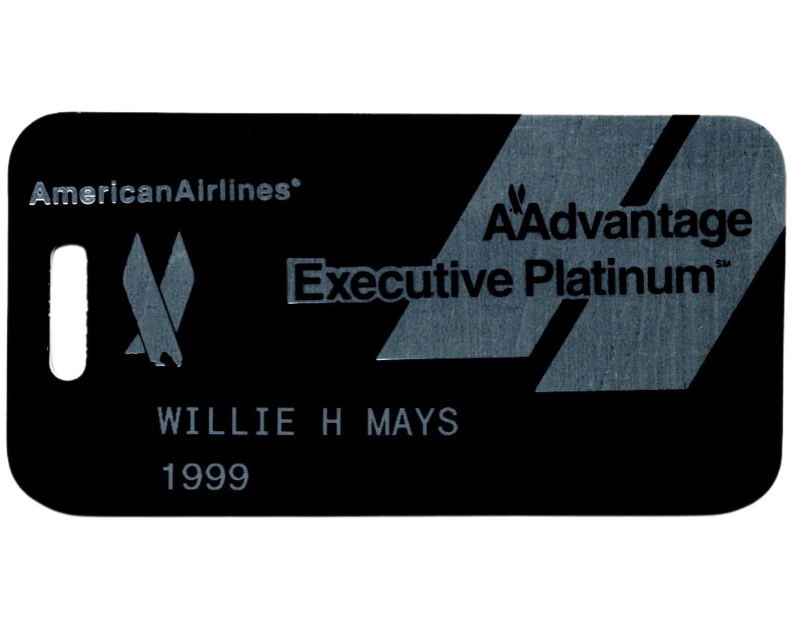 Willie Mays Personally Owned Luggage Tag from AA Ex. Mays Estate / Hunt Auctions
