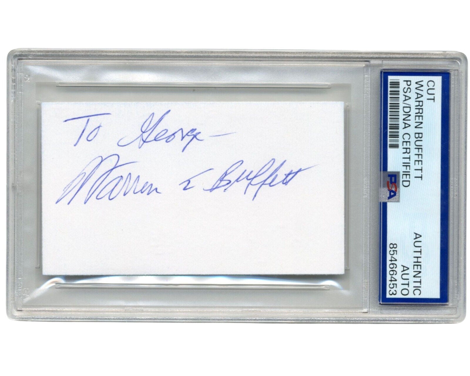 Berkshire Hathaway's WARREN BUFFETT Gorgeous Signed Cut PSA - Legendary Investor