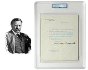 President Theodore Roosevelt Signed Letter on Russo-Japanese War PSA Auto