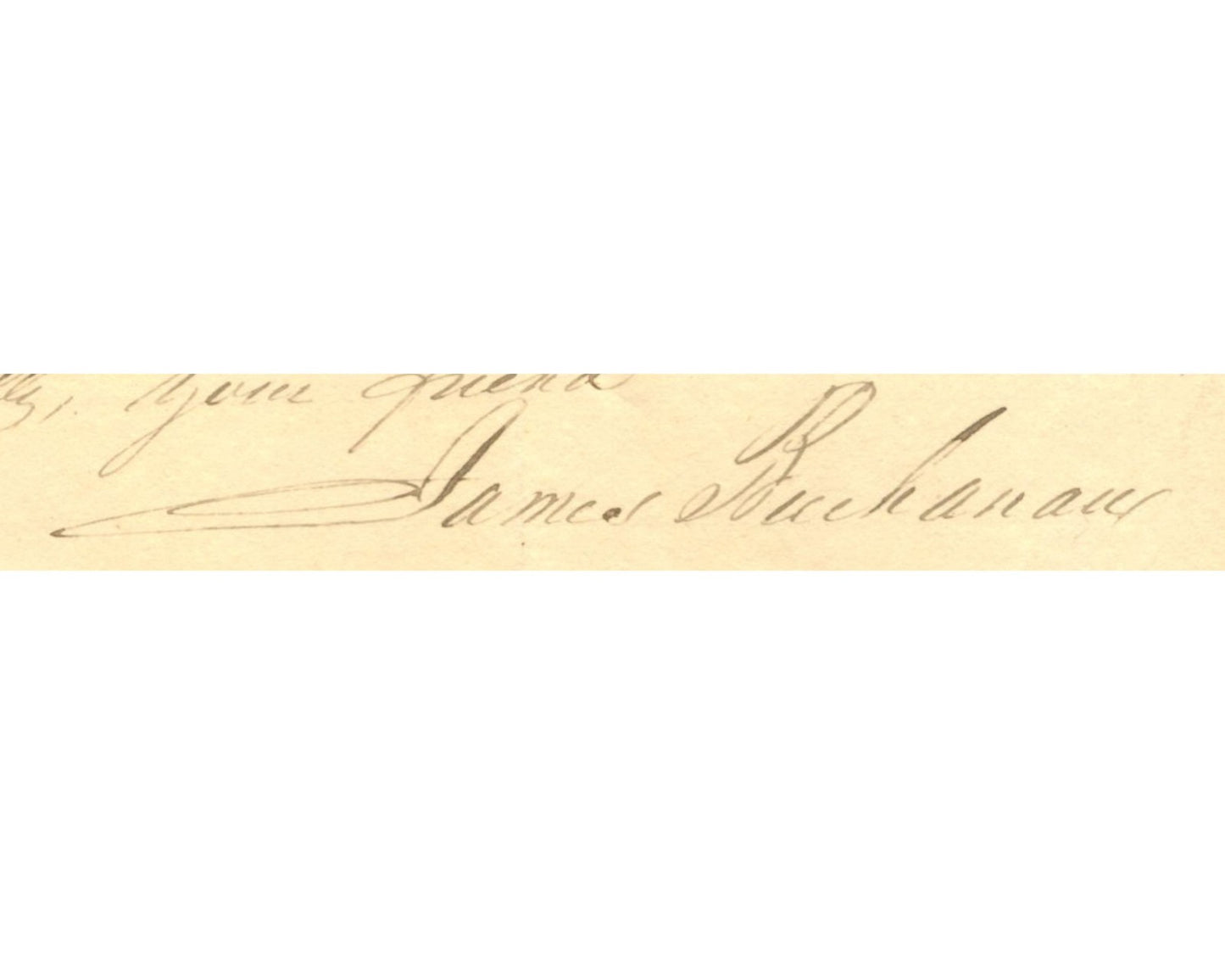 President James Buchanan Signed Handwritten Letter To Polk Sec of Tres. PSA Auto