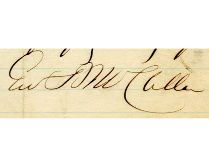 GEORGE McCLELLAN Signed Letter on War "until end reached..passions subside" PSA