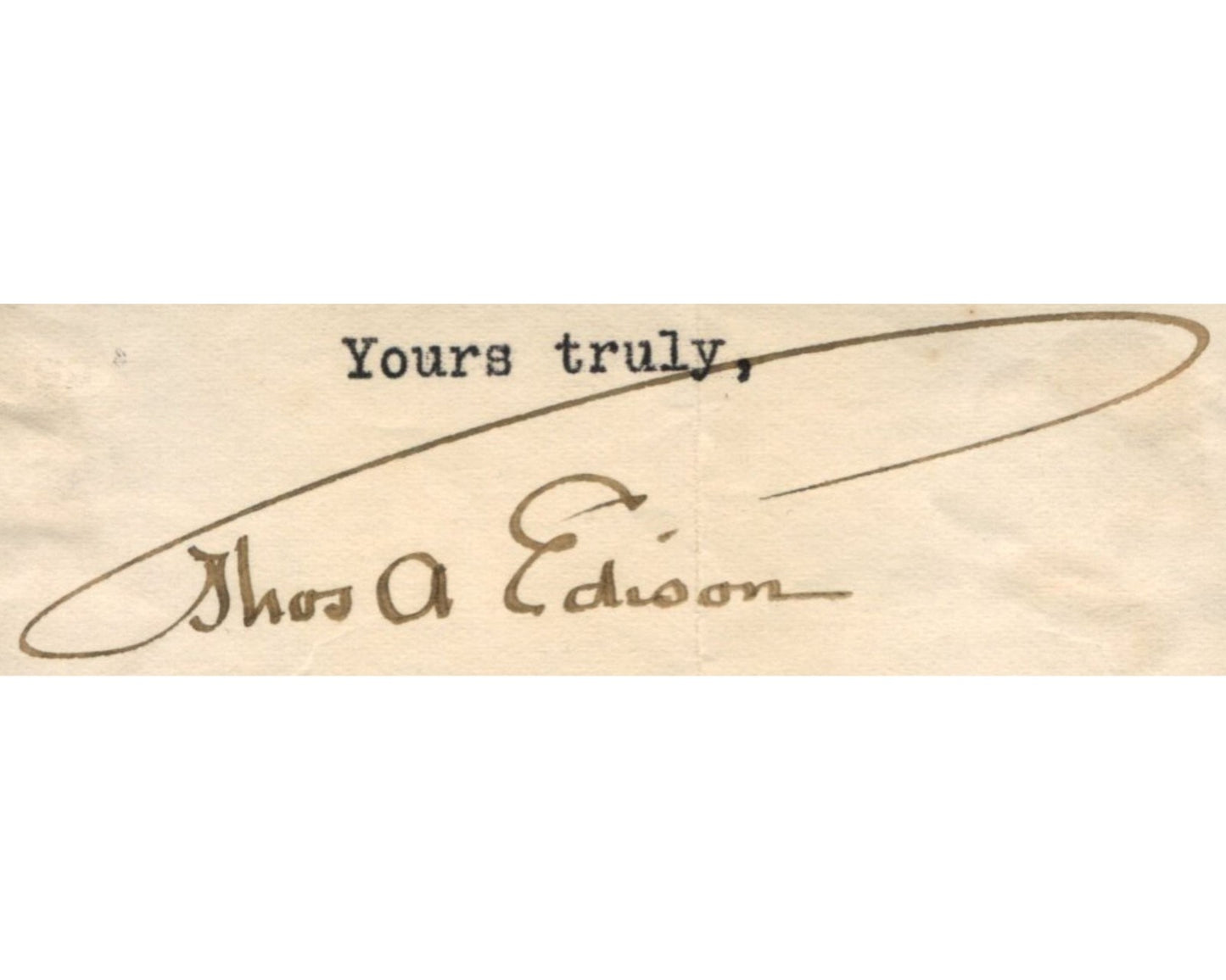 Inventor THOMAS EDISON Holding Light Bulb! Unique Cut Signature PSA/DNA Auto