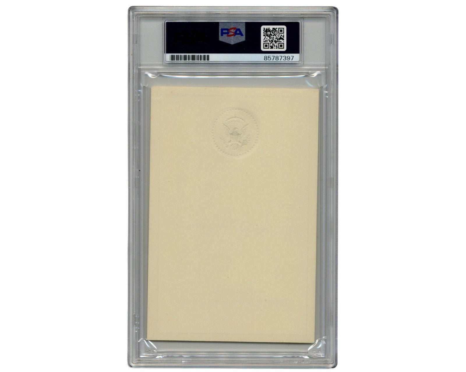 President Ronald Reagan Signed White House Card PSA Auto - Nice Example!