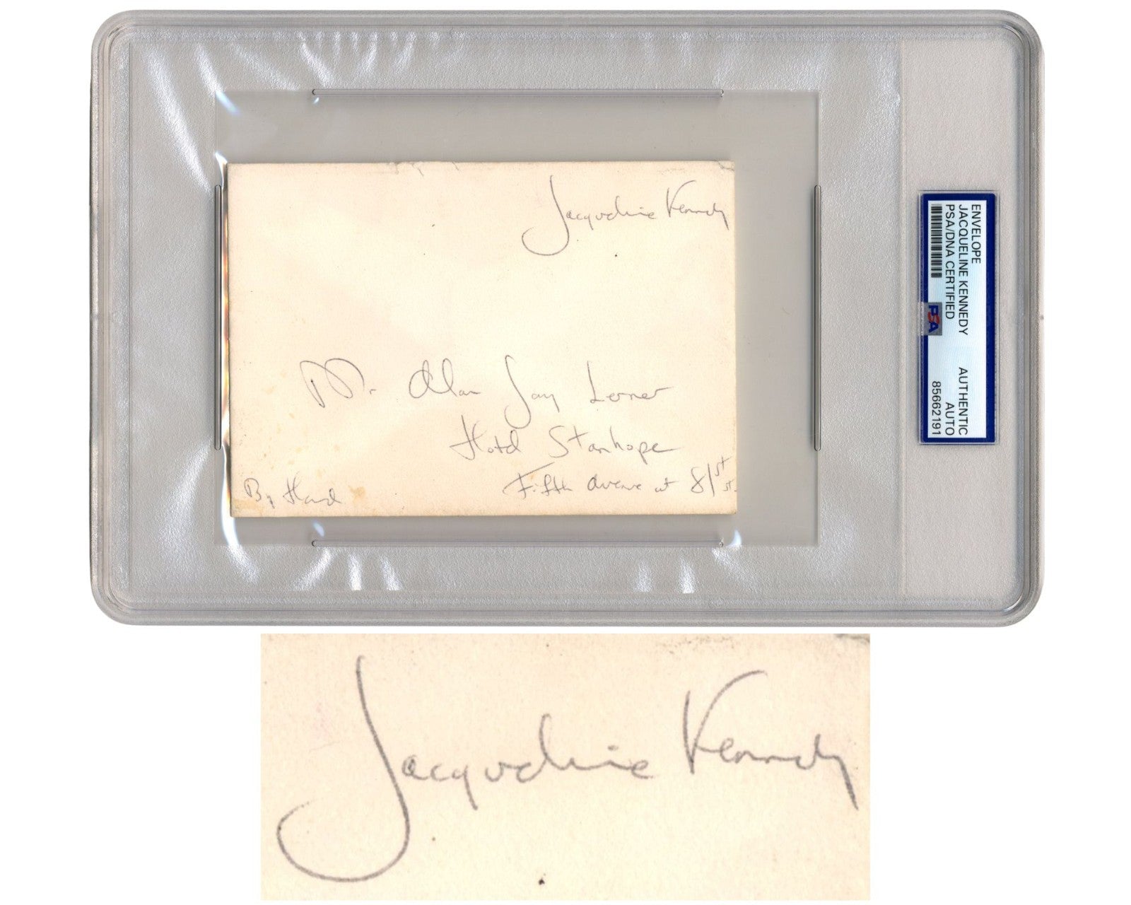 First Lady Jacqueline "Jackie" Kennedy Signed "Camelot Themed" Free Frank PSA