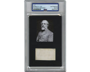 Confederate General Robert E. Lee Signed Cut Display PSA Auto