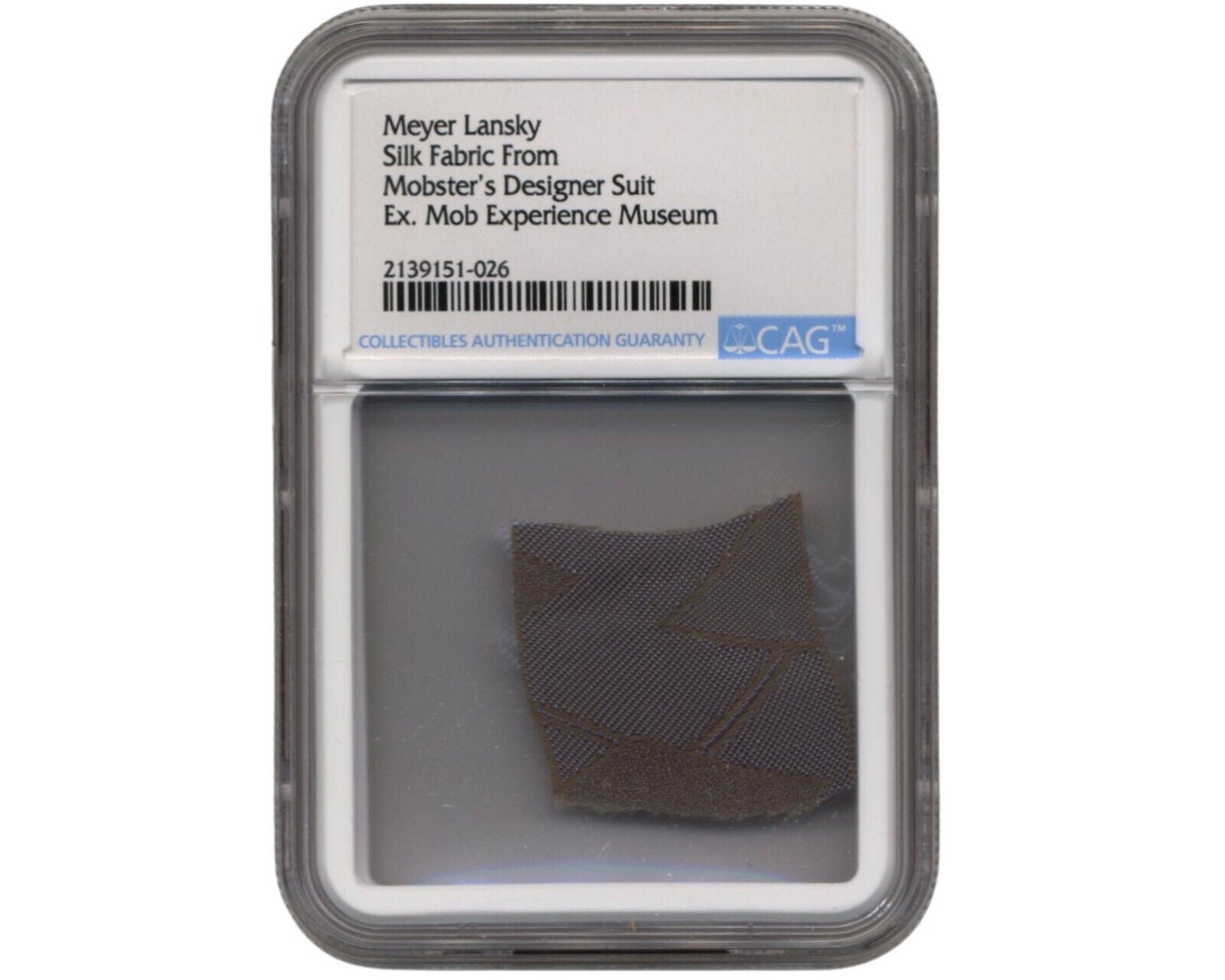 Meyer Lansky Fabric from the Mobster's Designer Suit. CAG Ex. Mob Museum