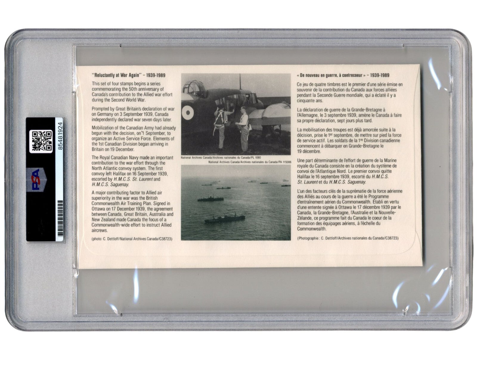 Paul Tibbets Signed Canadian WWII Commemorative FDC PSA Auto -He Flew Enola Gay
