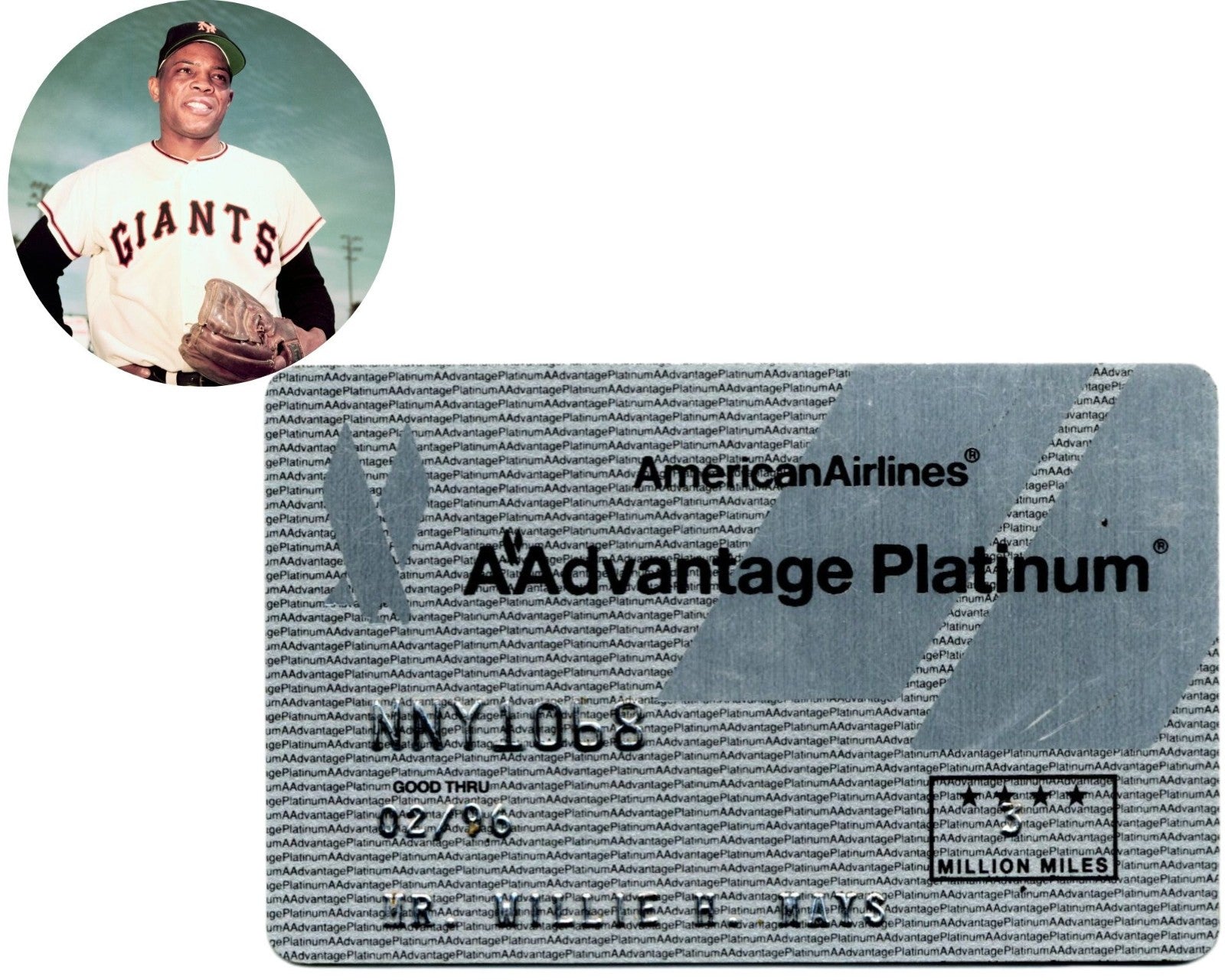 Willie Mays Personally Owned AA Credit Card Ex. Mays Estate / Hunt Auctions