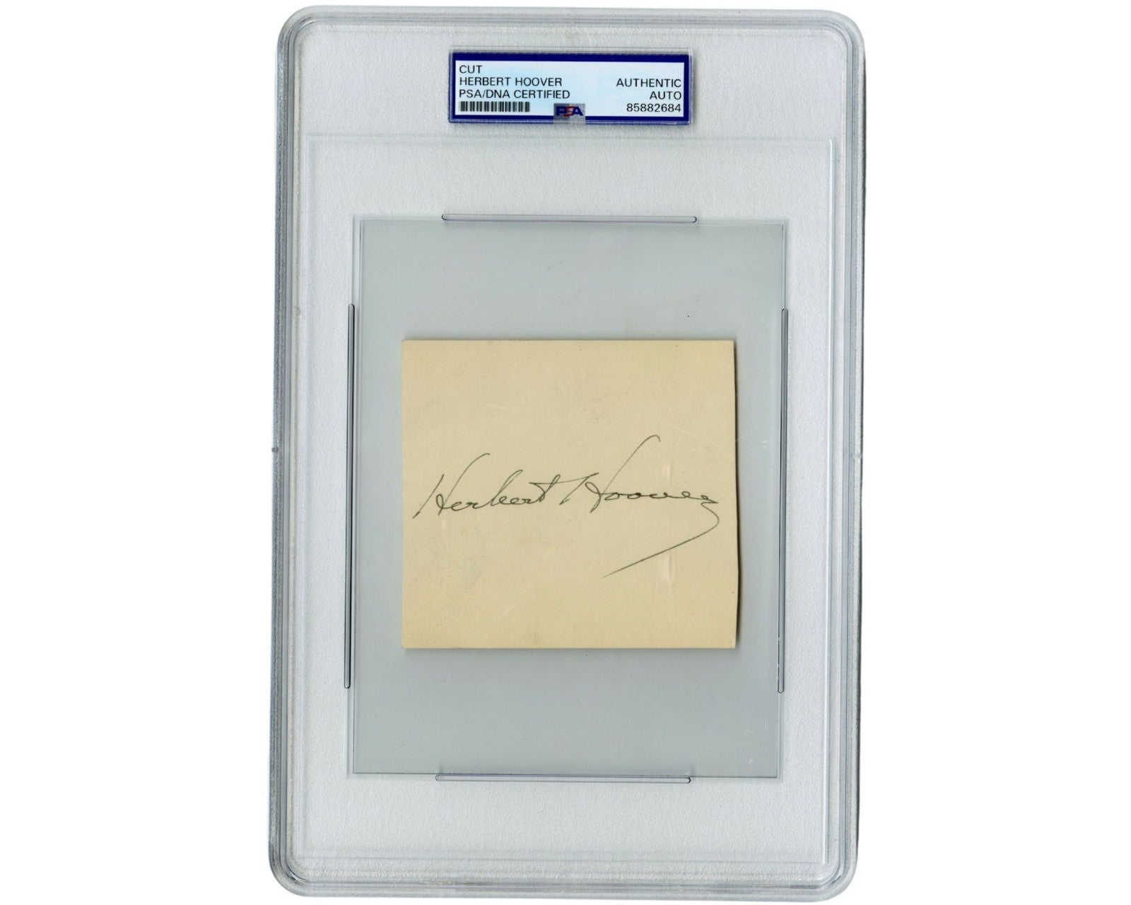 President Herbert Hoover Signed Cut Autograph PSA