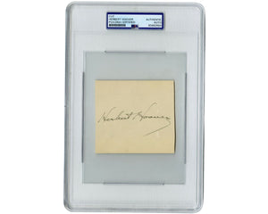 President Herbert Hoover Signed Cut Autograph PSA