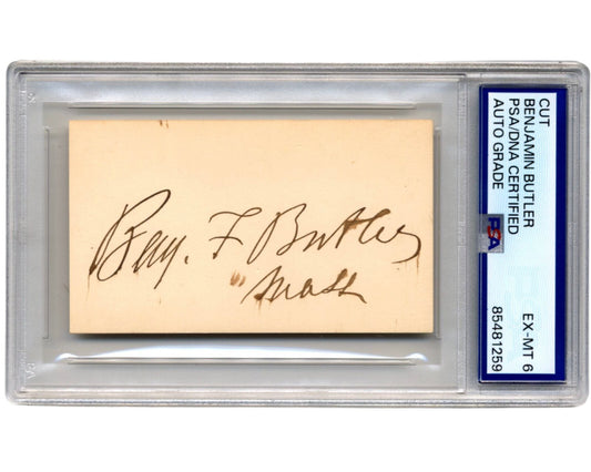 Union Civil War General Benjamin Butler Signed Cut PSA Auto