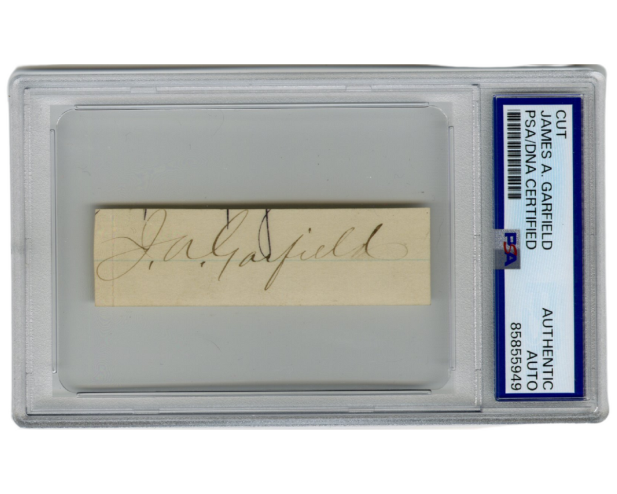President James Garfield Signed Cut PSA Auto, A Nice Example!