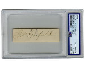 President James Garfield Signed Cut PSA Auto, A Nice Example!