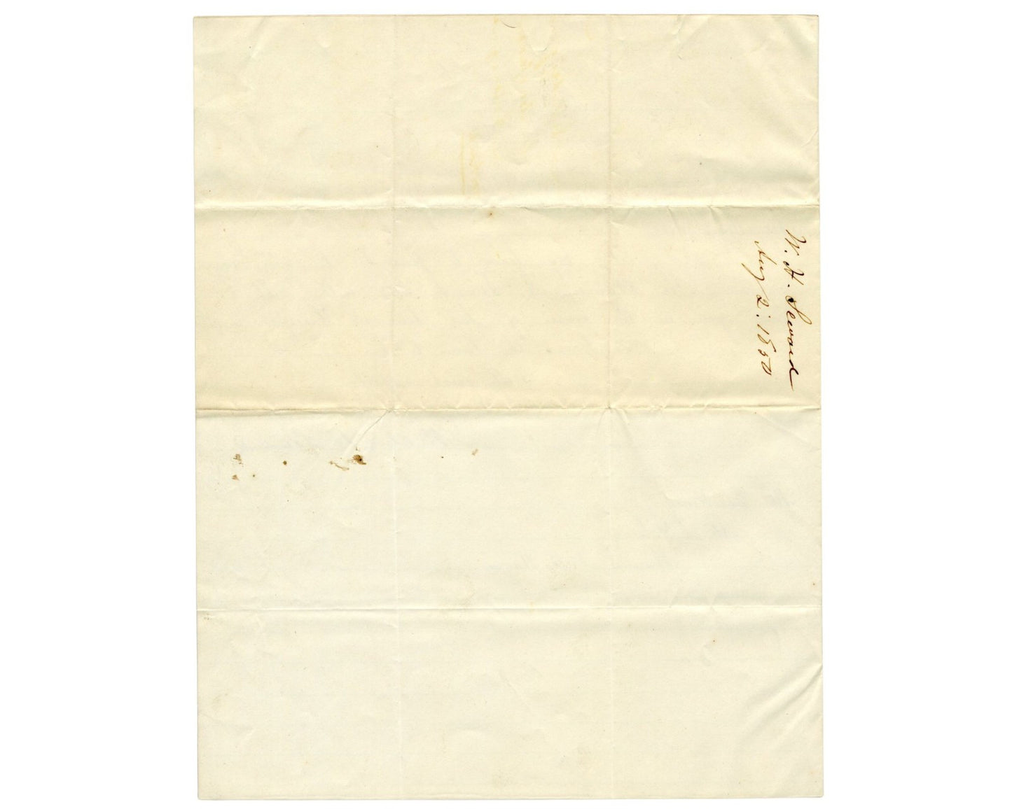 Lincoln's Sec. of State WILLIAM H. SEWARD 2x Signed Introduction Letter BAS