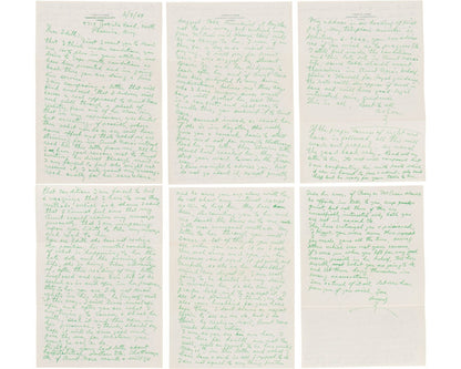 Ty Cobb Twice Signed 6 Page Handwritten Letter PSA & Beckett BAS Auto