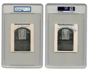 Joe DiMaggio & Sam Crawford Dual-Signed Hall of Fame Plaque Cut PSA Mint 9 Auto