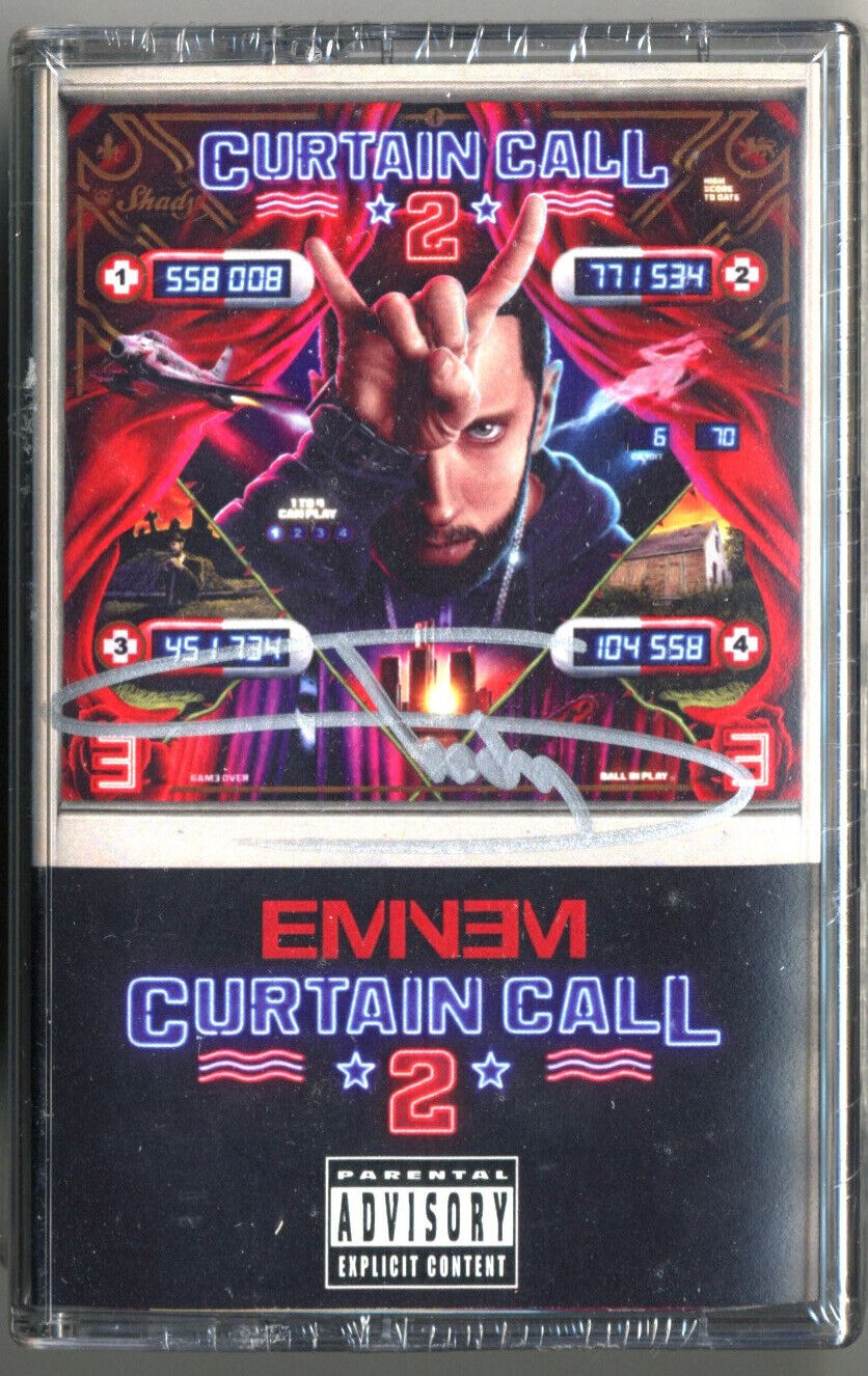 Eminem Signed Curtain Call 2 Sealed Cassette Tape Marshall Mathers Slim Shady