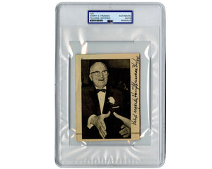 President Harry Truman Signed News Paper Photograph, Unique! PSA Bold Auto