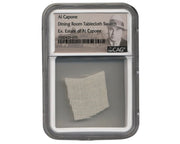 Al Capone’s Personally Owned Dining Room Tablecloth Swatch CAG Ex. Capone Estate