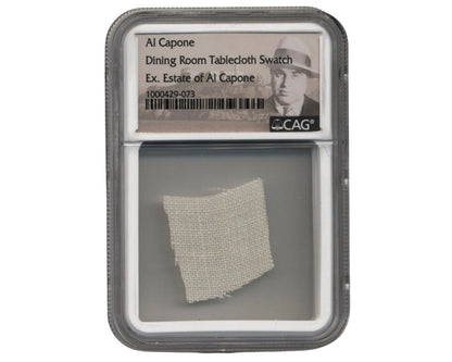 Al Capone’s Personally Owned Dining Room Tablecloth Swatch CAG Ex. Capone Estate