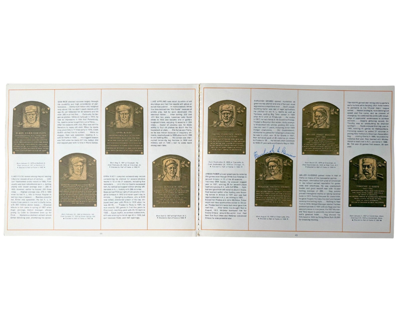 Baseball HOF Multi Signed Program: Satchel Paige, Grimes, Musial & 20 More! JSA