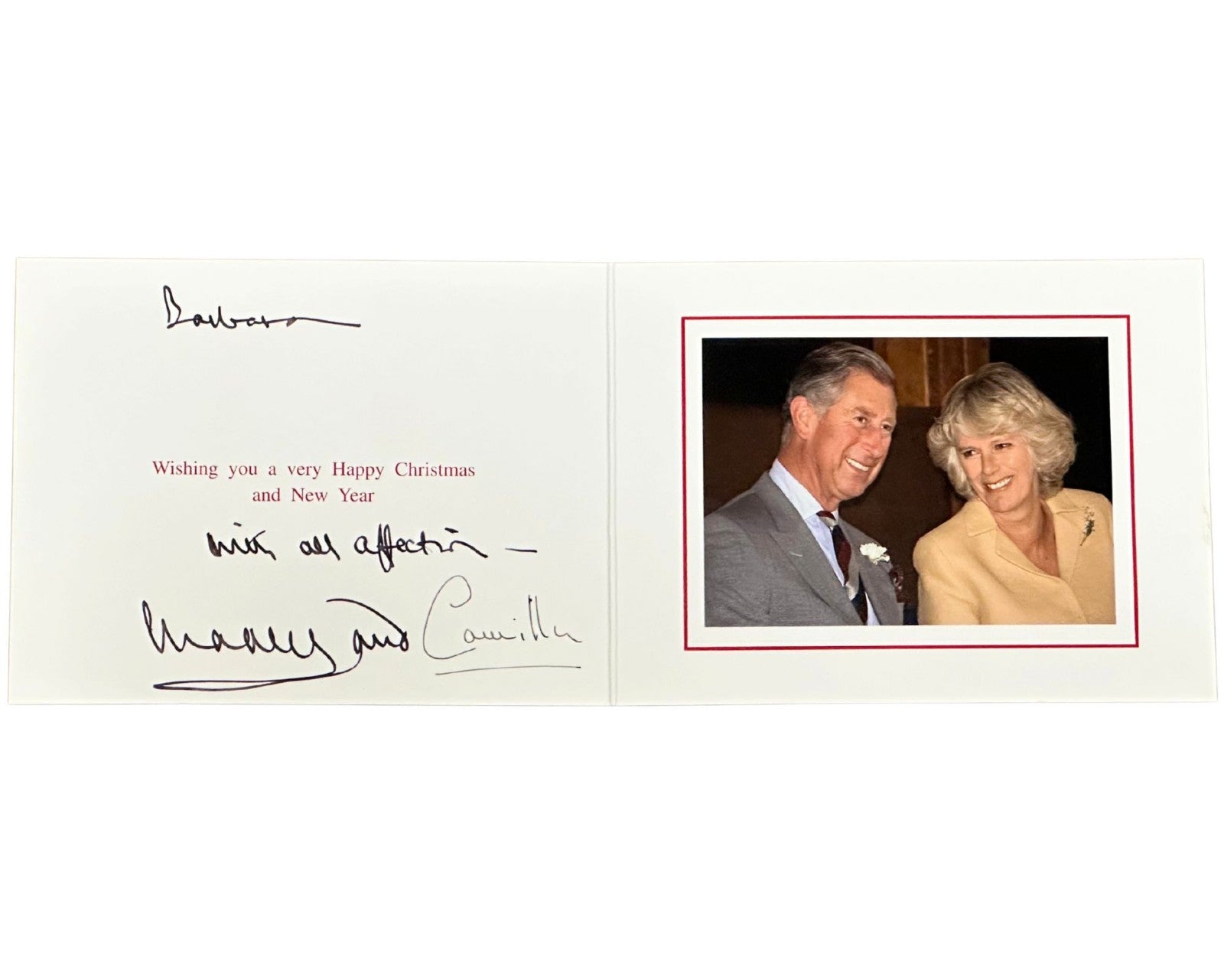 KING CHARLES III & QUEEN CONSORT CAMILLA Signed Christmas Card PSA Auto