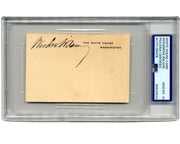 President Woodrow Wilson Signed White House Card PSA Gem Mint 10 - Rare Grade!