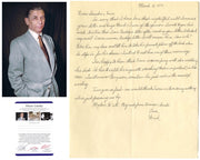 Mob Accountant Meyer Lansky Handwritten & Signed Letter to Daughter Ex. Grandson