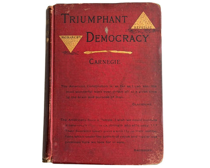 Andrew Carnegie Sends Inscribed Presentation Copy Book w/ Signed Letter PSA Auto