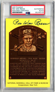 Pee Wee Reese Signed HOF Post Card PSA Auto, Dodgers HOF!