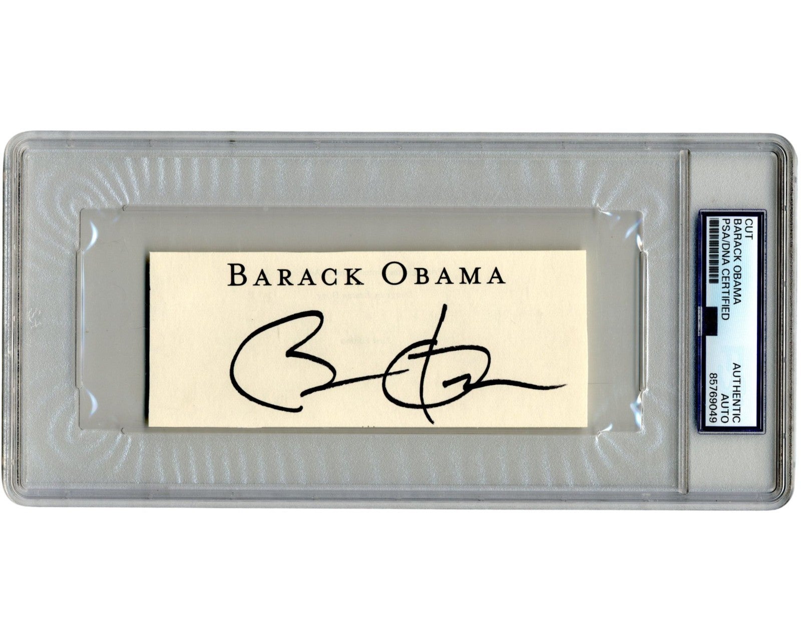 President Barack Obama Bold Signed Cut Autograph PSA