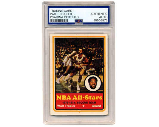 1973 Topps NBA All Stars Walt Frazier Signed Card of Knicks Legend PSA/DNA Auto