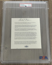 President Richard Nixon Signed "I am not a Crook" Speech Typescript PSA Gem 10