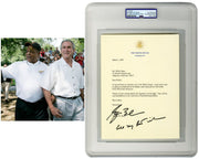 President George W. Bush Signed White House Letter to Willie Mays PSA Auto