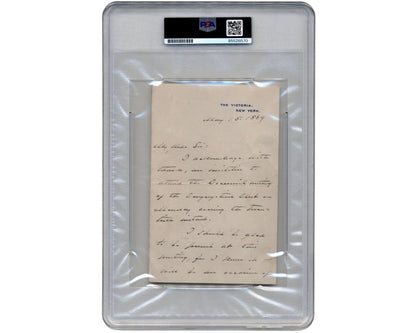 President Grover Cleveland Handwritten Signed Letter PSA Auto