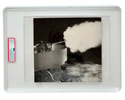 WWII: US Coast Guard Fires at Enemy Sub! PSA Type 1 Original Photograph