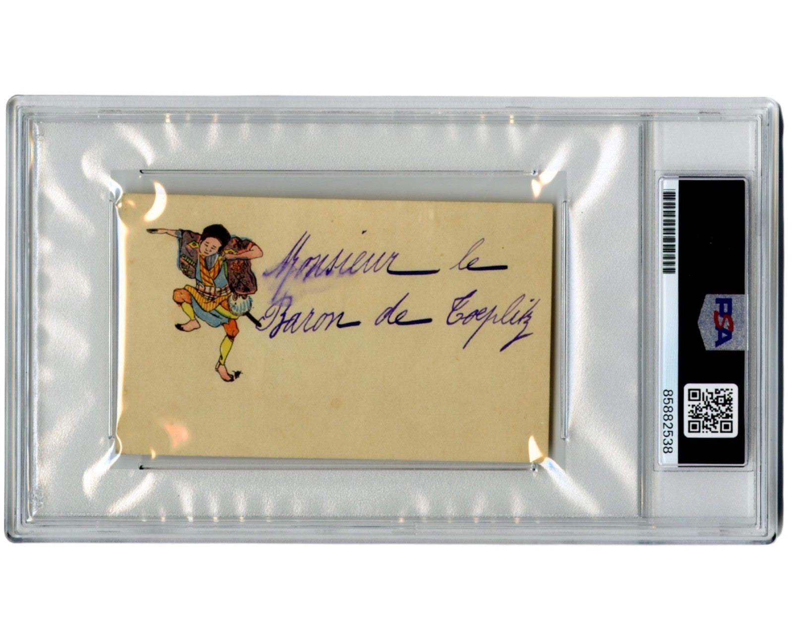 William "Buffalo Bill" Cody Twice Signed/Inscribed Card Fantastic! PSA Auto
