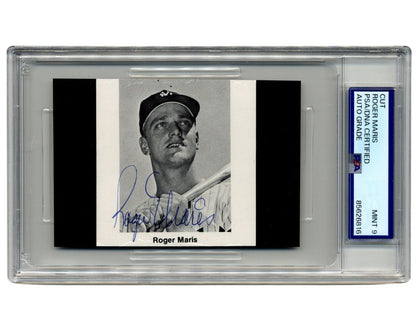 Yankees Legend Roger Maris Signed Cut Photograph PSA Mint 9 Auto