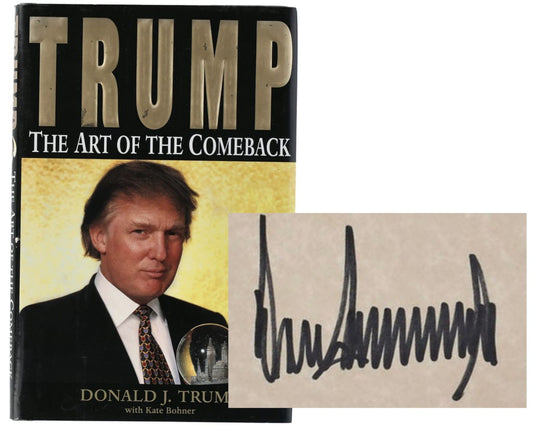President Donald Trump Signed "The Art of the Comeback" BAS Auto - Fitting Copy!