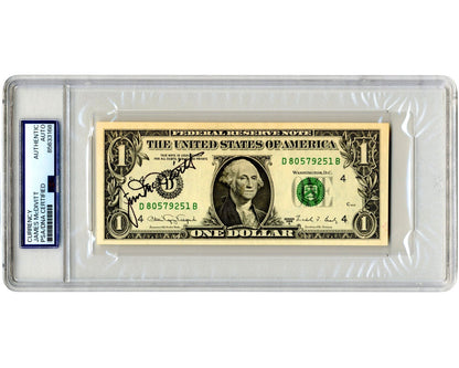 Gemini & Apollo Astronaut James McDivitt Signed Currency $1 Dollar Bill PSA Auto