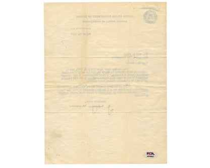 FBI Director J. Edgar Hoover Signed DOJ Letter On FBI Confidence! PSA Auto