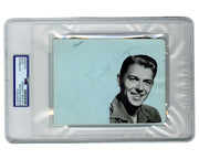 President Ronald Reagan Signed Cut Autograph w/ Portrait from Acting Days PSA